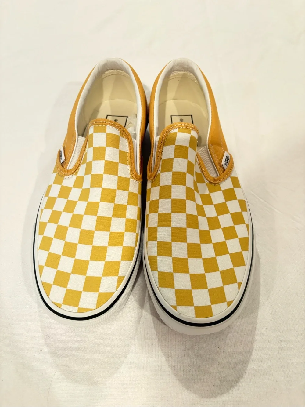 Vans Classic Slip-On Checkerboard Sneakers - Yellow & White